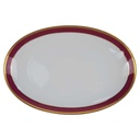 Speiseplatte 31,5x21,2 cm Seltmann Weiden Patricia Rot Gold 26347 gebraucht - gut