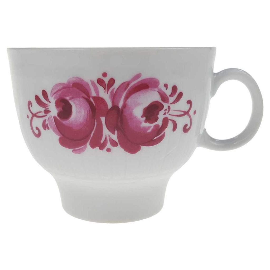 [100274] Kaffeetasse Winterling Kirchenlamitz rosa Blumen Relief gebraucht - gut