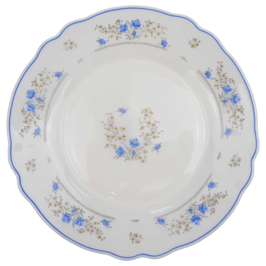 [100308] Kuchenteller 19,5 cm Arcopal Romantique Blaue Blumen gebraucht - sehr gut