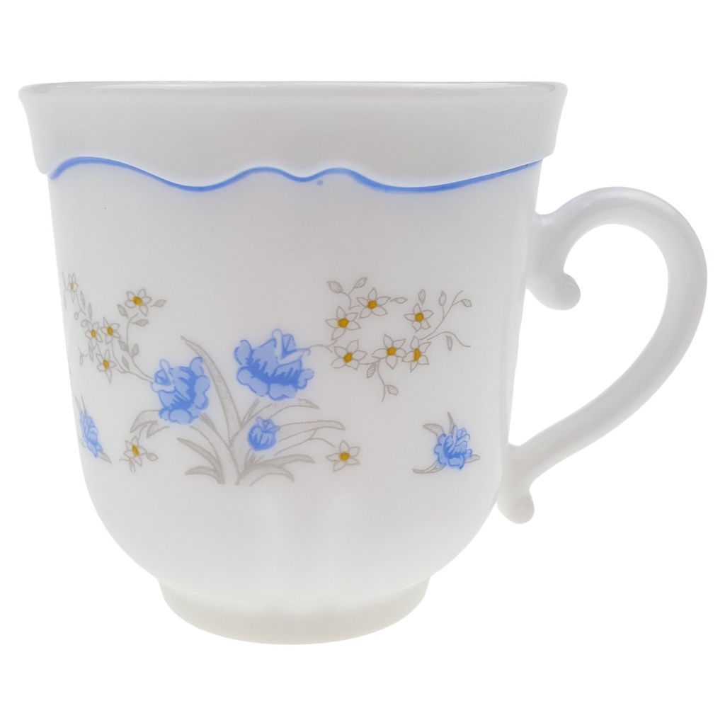 [100310] Kaffeetasse Arcopal Romantique Blaue Blumen gebraucht - sehr gut