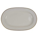 Speiseplatte Goldrand 39x25,3 cm Edelstein 6302 Elfenbein Beige gebraucht - gut