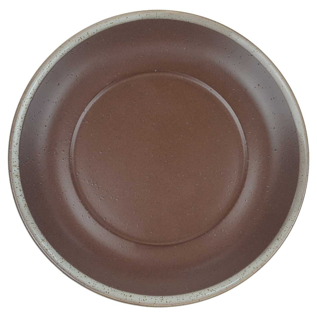 [123140] Untertasse für Suppe D 16,5 cm Keramik Braun