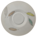 Untertasse für Kaffee 14,8 cm Rosenthal Form 2000 Bunte Blätter R. Loewy