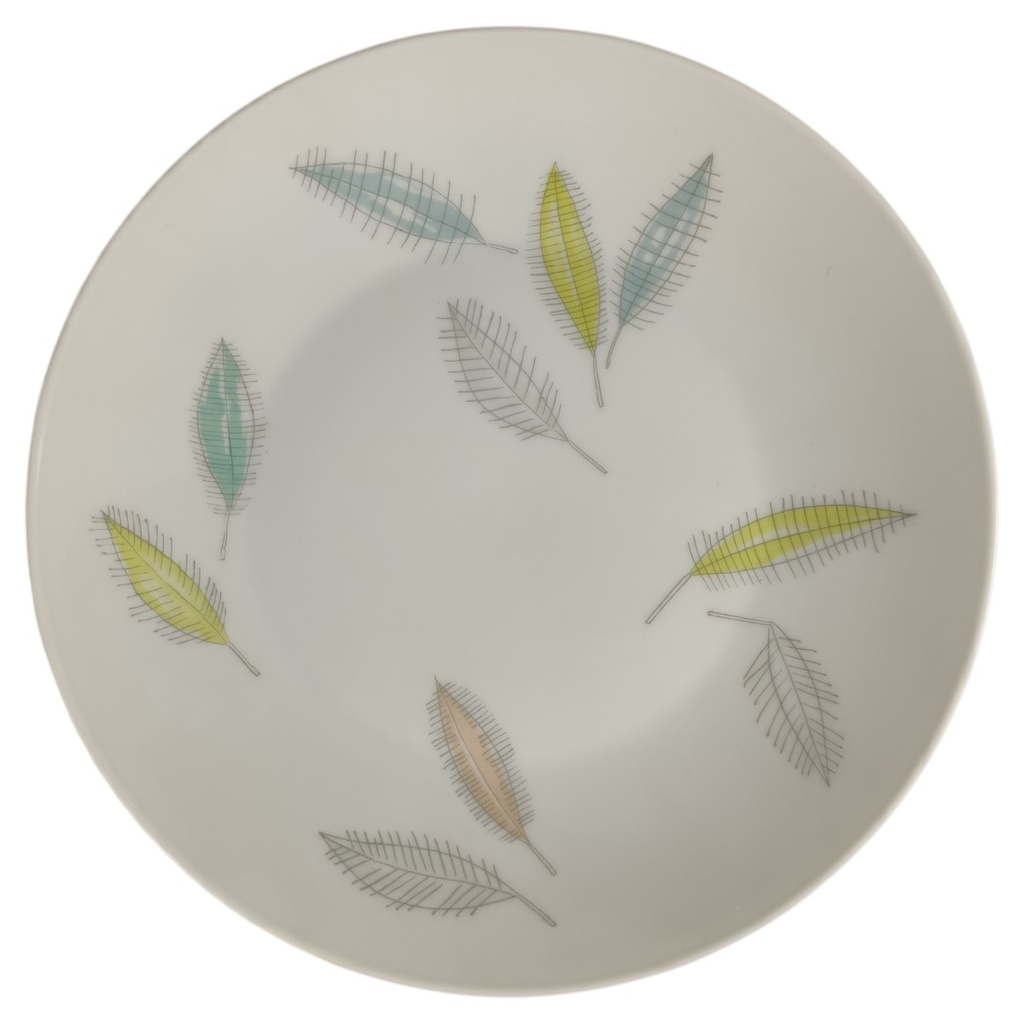 Kuchenteller 19,5 cm Rosenthal Form 2000 Bunte Blätter R. Loewy gebraucht - sehr gut