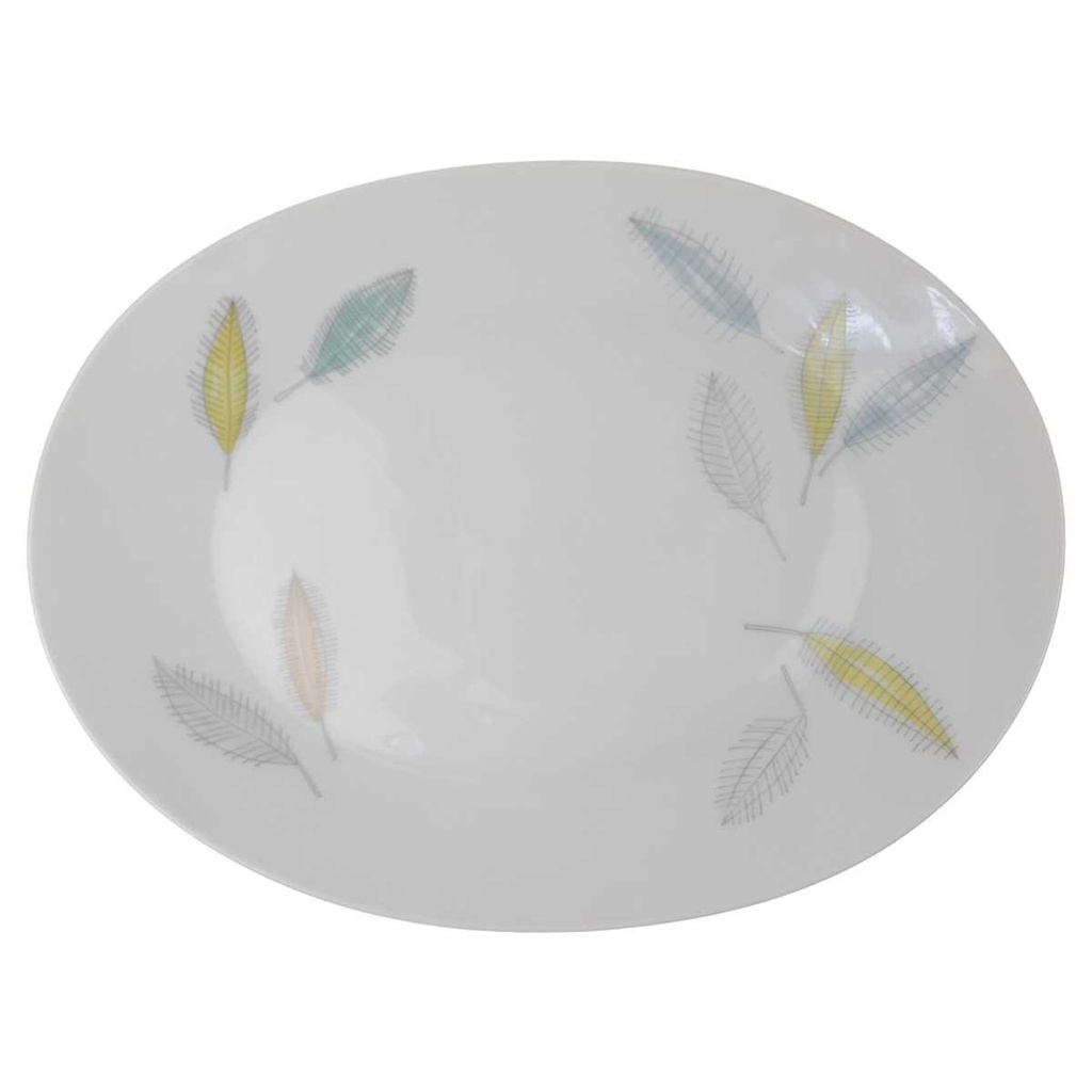 [129304] Servierplatte 24,3x18,3 cm Rosenthal Form 2000 Bunte Blätter R. Loewy gebraucht - gut