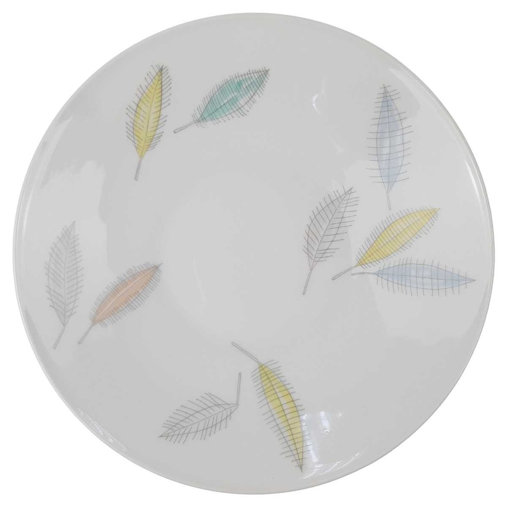 [129306] Schale auf Fuß 18,7 cm Rosenthal Form 2000 Bunte Blätter R. Loewy gebraucht - sehr gut