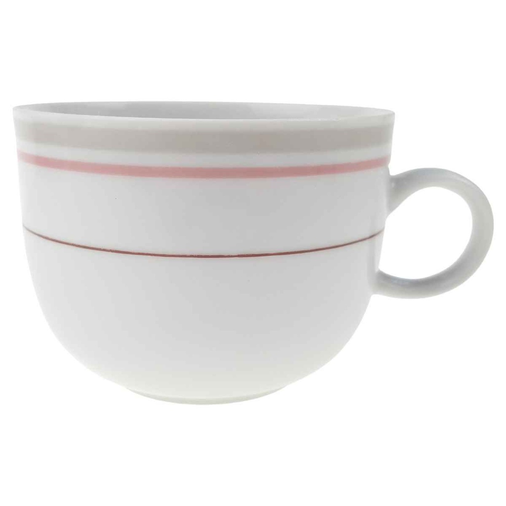 [129312] Kaffeetasse Winterling Kirchenlamitz Simona Rosa Grau Braun Streifen gebraucht - sehr gut