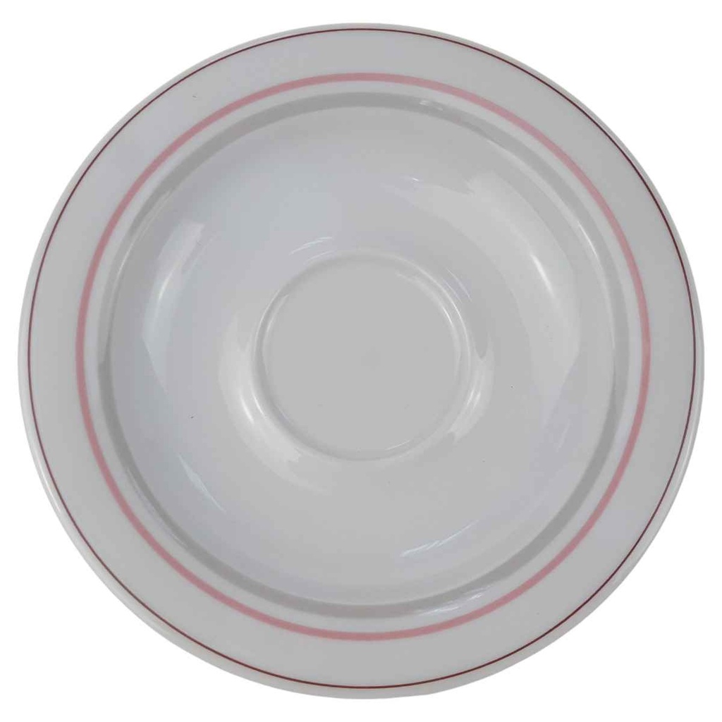 [129313] Untertasse 14,5 cm Winterling Kirchenlamitz Simona Rosa Grau Braun Streifen gebraucht - sehr gut