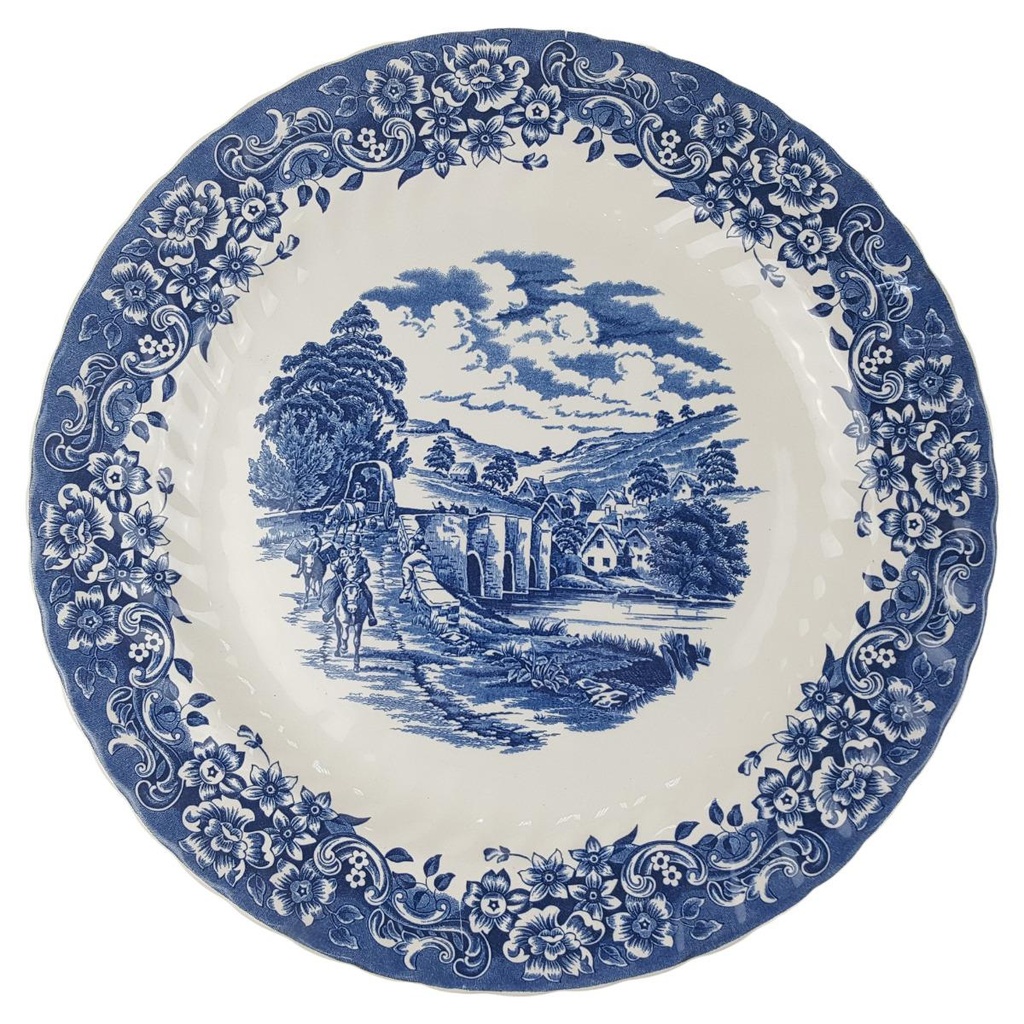 [129315] Servierplatte Royal Tudor 17 th Century England Blau gebraucht - sehr gut