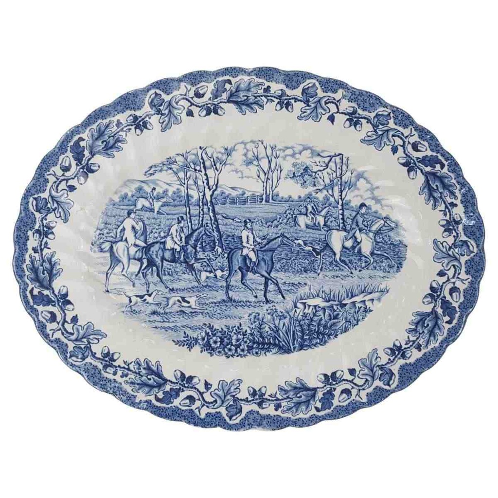 [129317] Servierplatte Dessertteller 29x22,3 cm Myott Country Life Blau