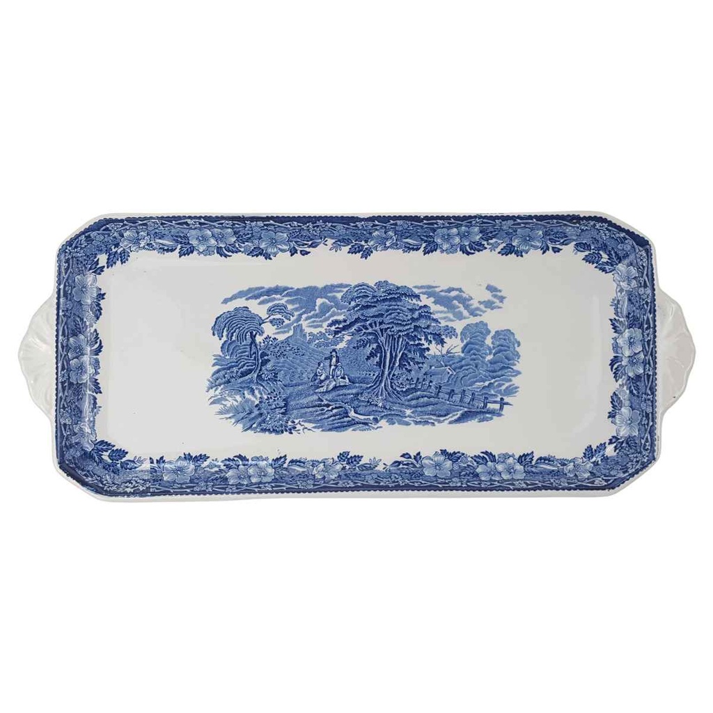 Dessertteller Enoch Wedgwood Woodland Blau gebraucht - sehr gut