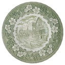 Suppenteller 20,2 cm Royal Tudor Coaching Taverns Grün gebraucht - sehr gut