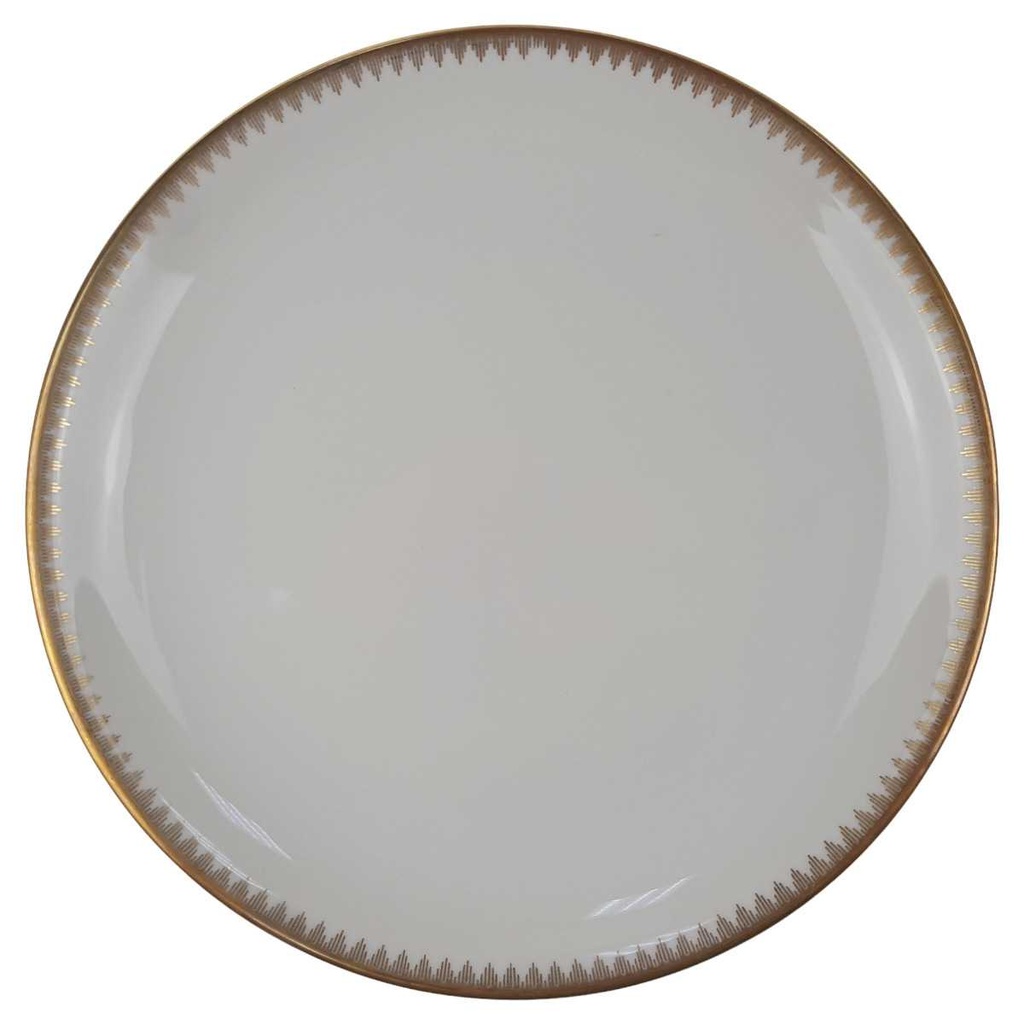 [129343] Kuchenteller Dessertteller 19,4 cm Eschenbach Alte Formen Goldranke 7 mm Elfenbein Beige gebraucht - sehr gut