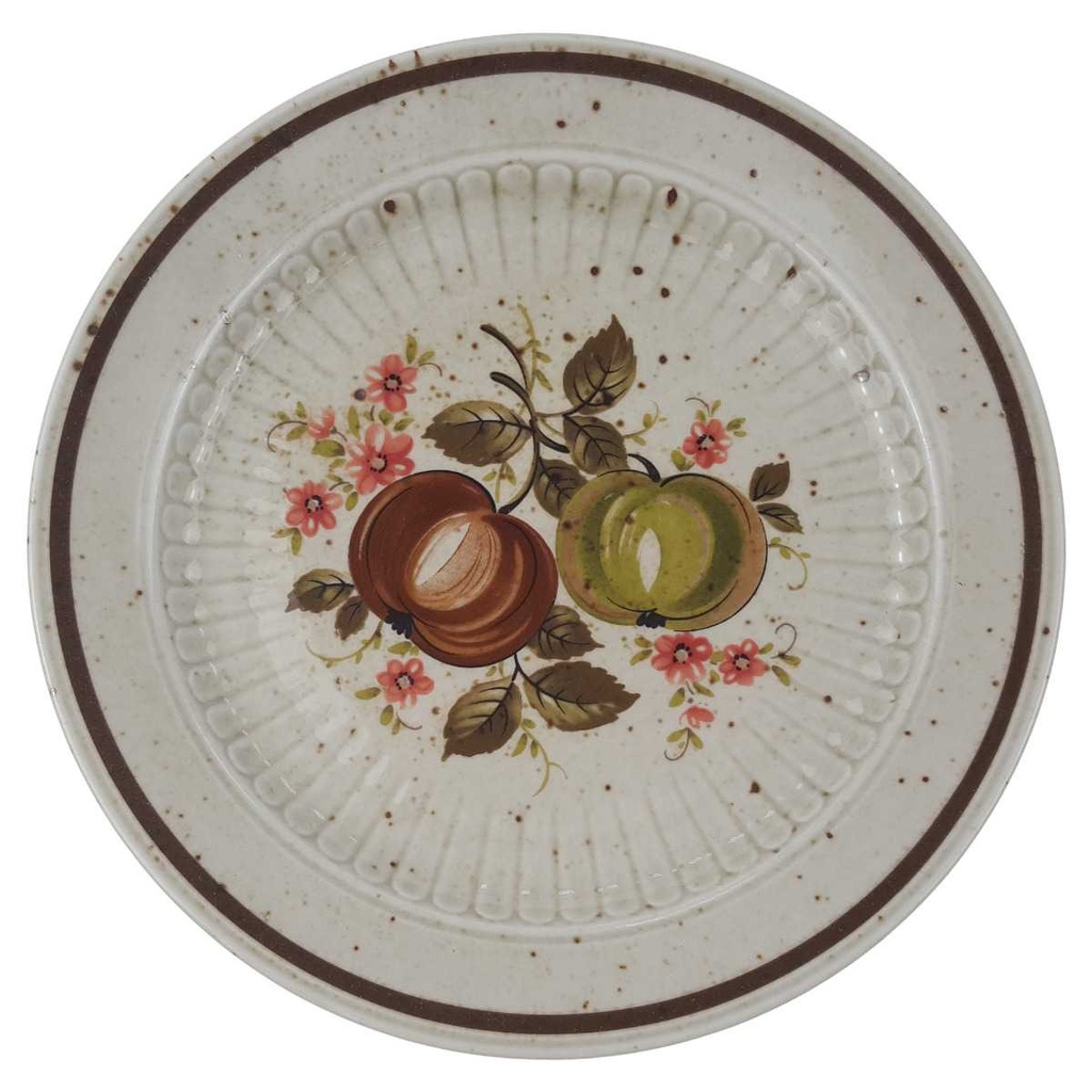 [129362] Kuchenteller Dessertteller 19,5 cm Winterling Marktleuthen Blumen Obst Dekor gebraucht - sehr gut