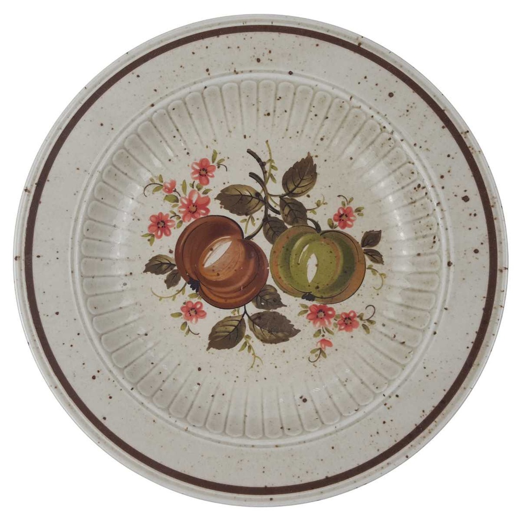 [129364] Suppenteller 22,2 cm Winterling Marktleuthen Blumen Obst Dekor gebraucht - gut