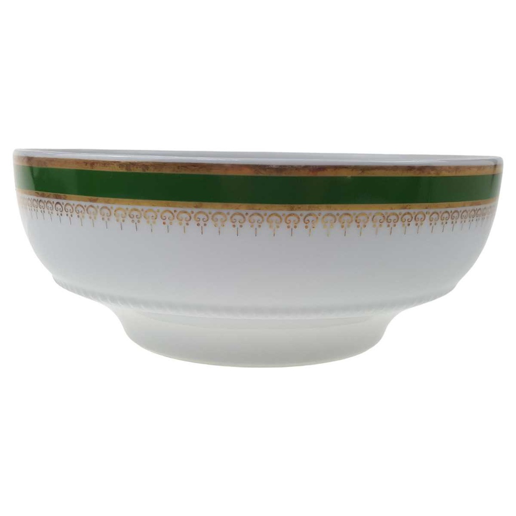 [129367] Schüssel 18,3 cm Eschenbach Venedig Perlrand Grün Gold gebraucht - akzeptabel