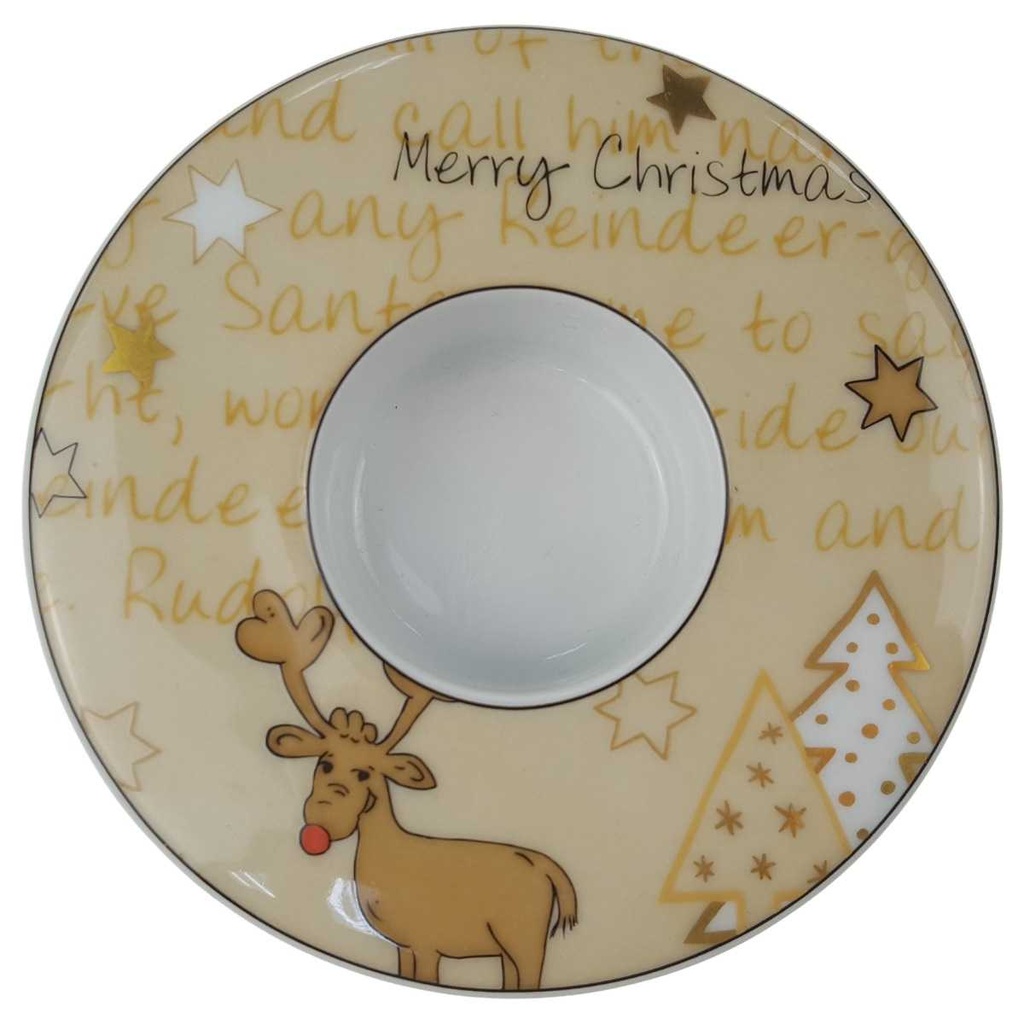[129383] Kerzenhalter Teelichthalter Arzberg Santa's Reindeer Weihnachten