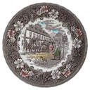 Speiseteller 25,2 cm Royal Tudor Coaching Taverns braun gebraucht - sehr gut