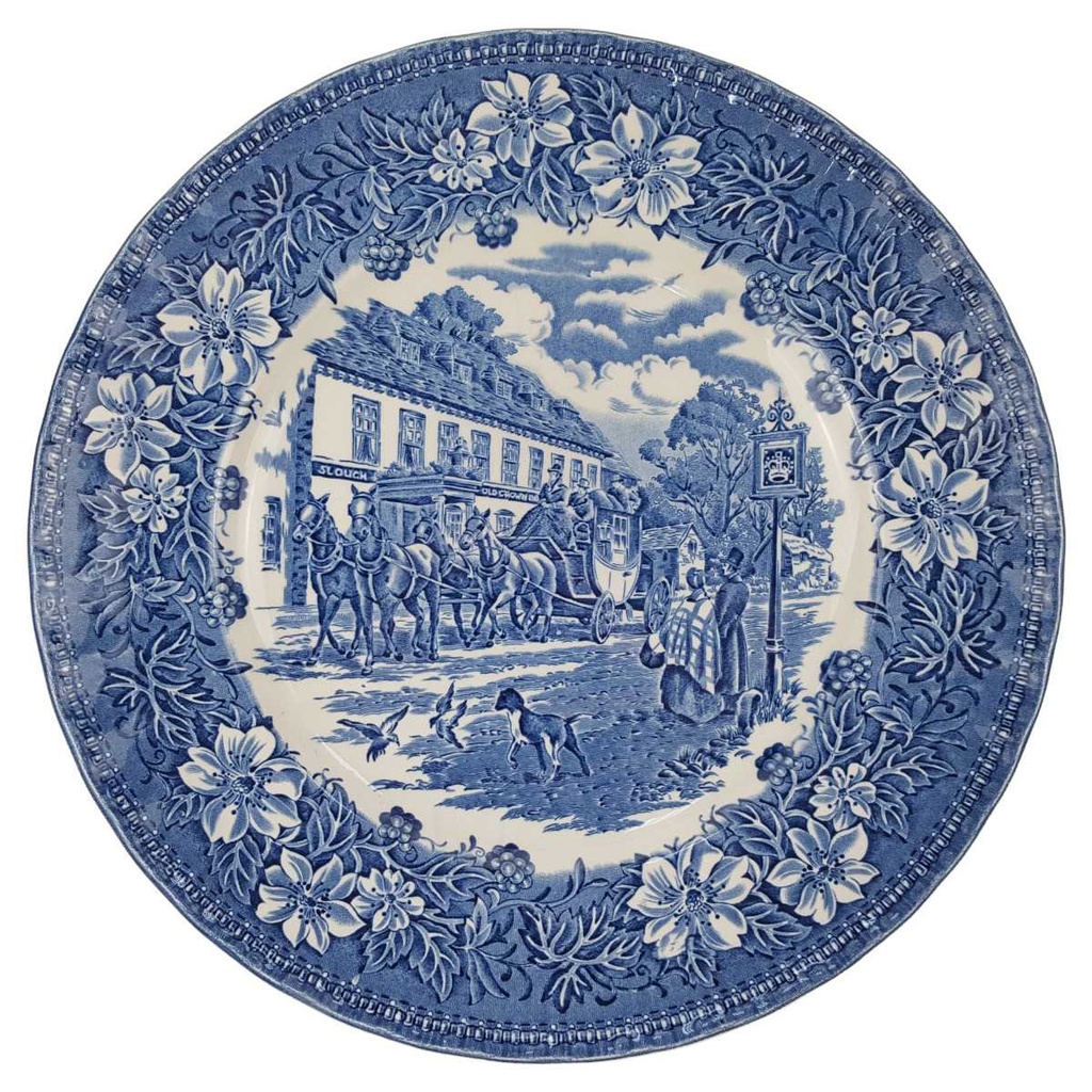 [129386] Speiseteller 25 cm Royal Tudor Coaching Taverns Blau gebraucht - sehr gut