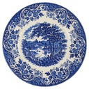 Speiseteller groß 24,3 cm Broadhurst The English Scene Blau gebraucht - sehr gut