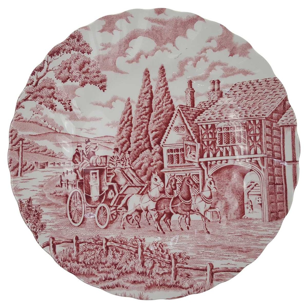 [1343906] Kuchenteller 19,6 cm Myott Royal Mail Rot