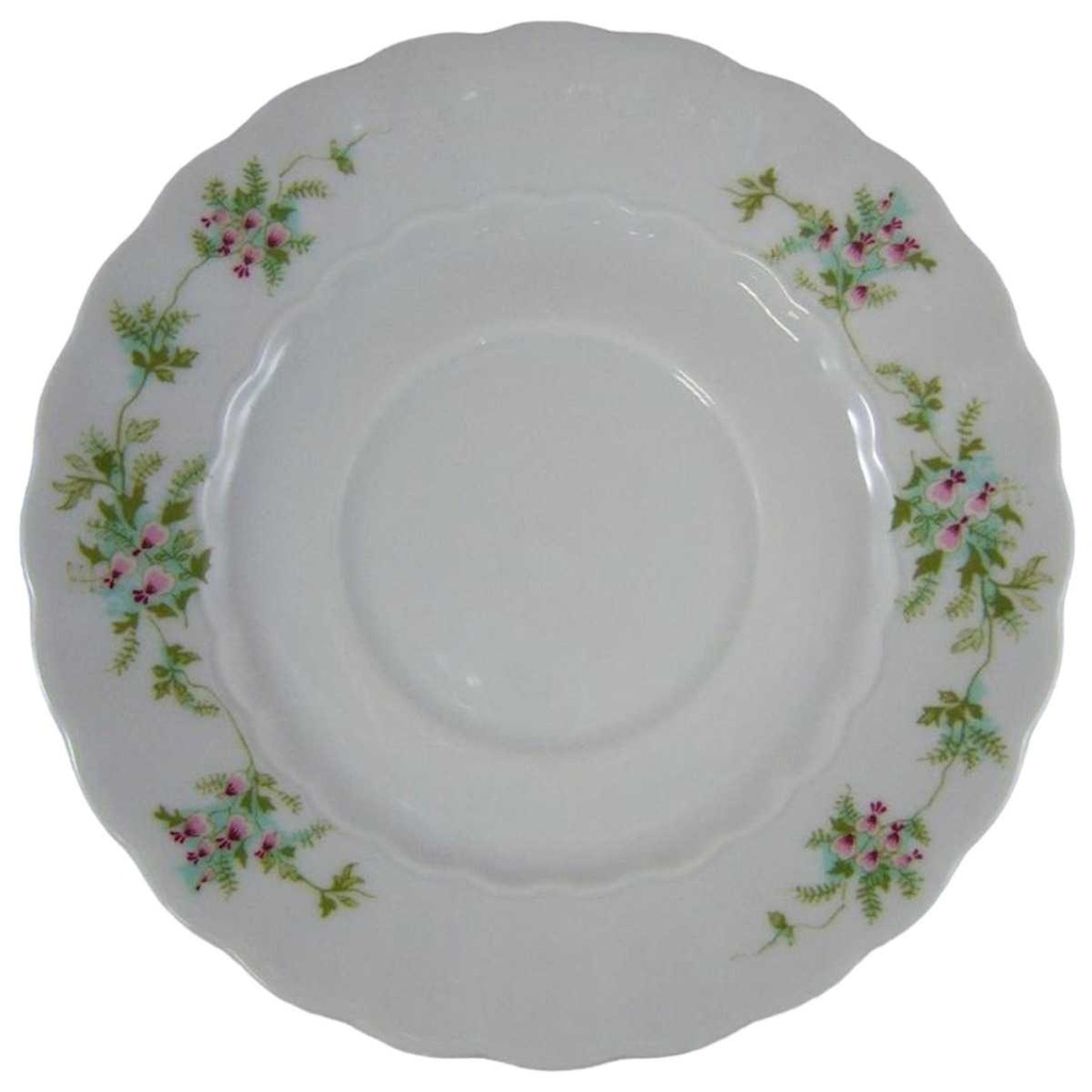 [150909537] Untertasse 15 cm Eschenbach Bayreuth Brunhilde grüne Ranke gebraucht - gut
