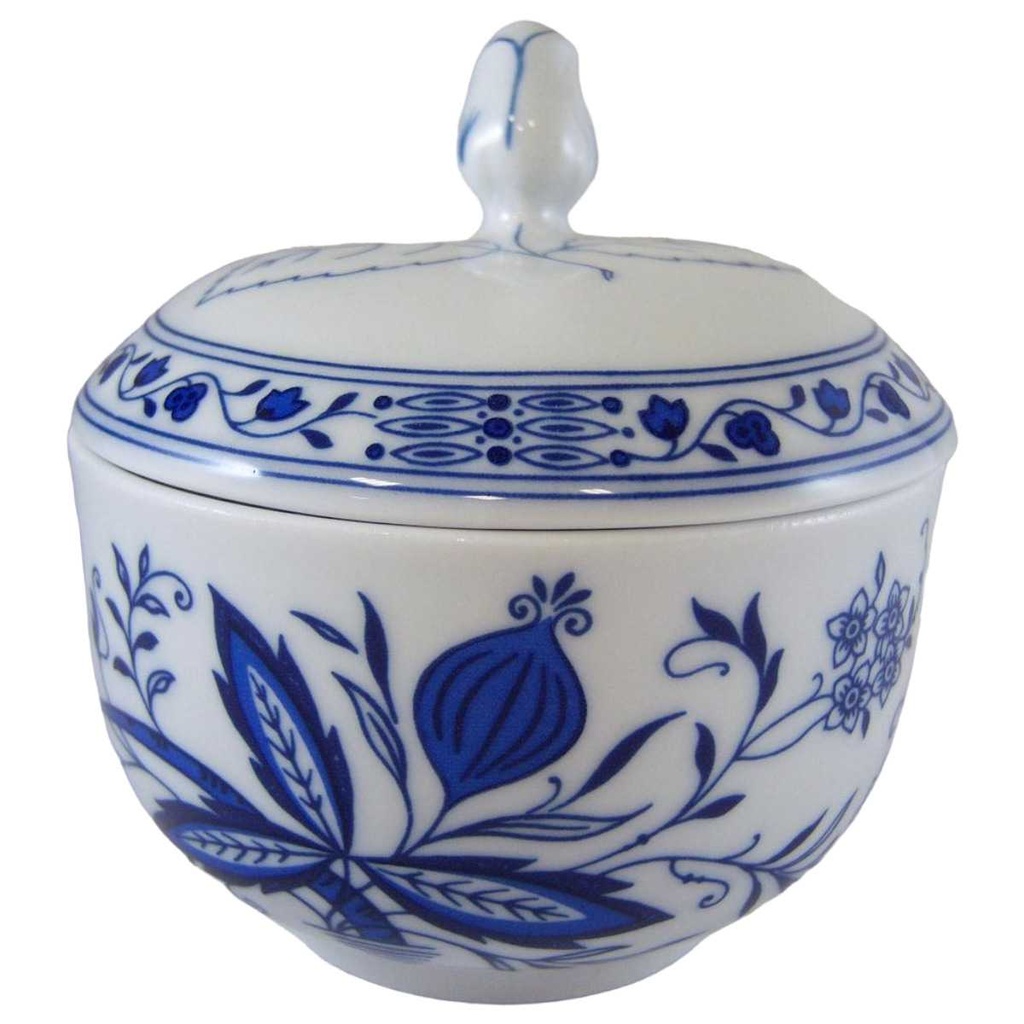 [151113825] Zuckerdose Marienbad Ingres Weiss Zwiebelmuster gebraucht - sehr gut