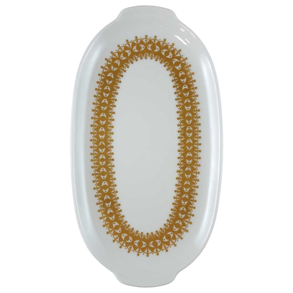 [151127884] Tablett für Milch und Zucker klein 19,8x11 cm Thomas Porzellan Rotunda Goldbordüre gebraucht - sehr gut