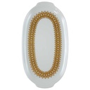 Tablett für Milch und Zucker klein 19,8x11 cm Thomas Porzellan Rotunda Goldbordüre gebraucht - sehr gut