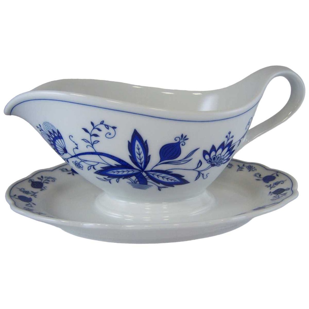 [1512221023] Sauciere 1tlg Marienbad Ingres Weiss Zwiebelmuster gebraucht - sehr gut