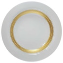 Suppenteller 22 cm Thomas Porzellan Rotunda Goldbordüre gebraucht - gut