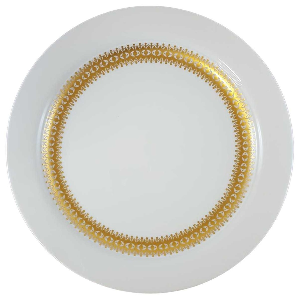 Speiseteller Essteller 21 cm Thomas Porzellan Rotunda Goldbordüre gebraucht - sehr gut