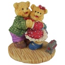 Schirmer Figur Skulptur Zwei tanzende Bären bunt H 8 cm