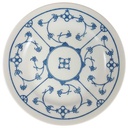 Kuchenteller Jaeger & Co Indisch Blau Strohblume Original Saks