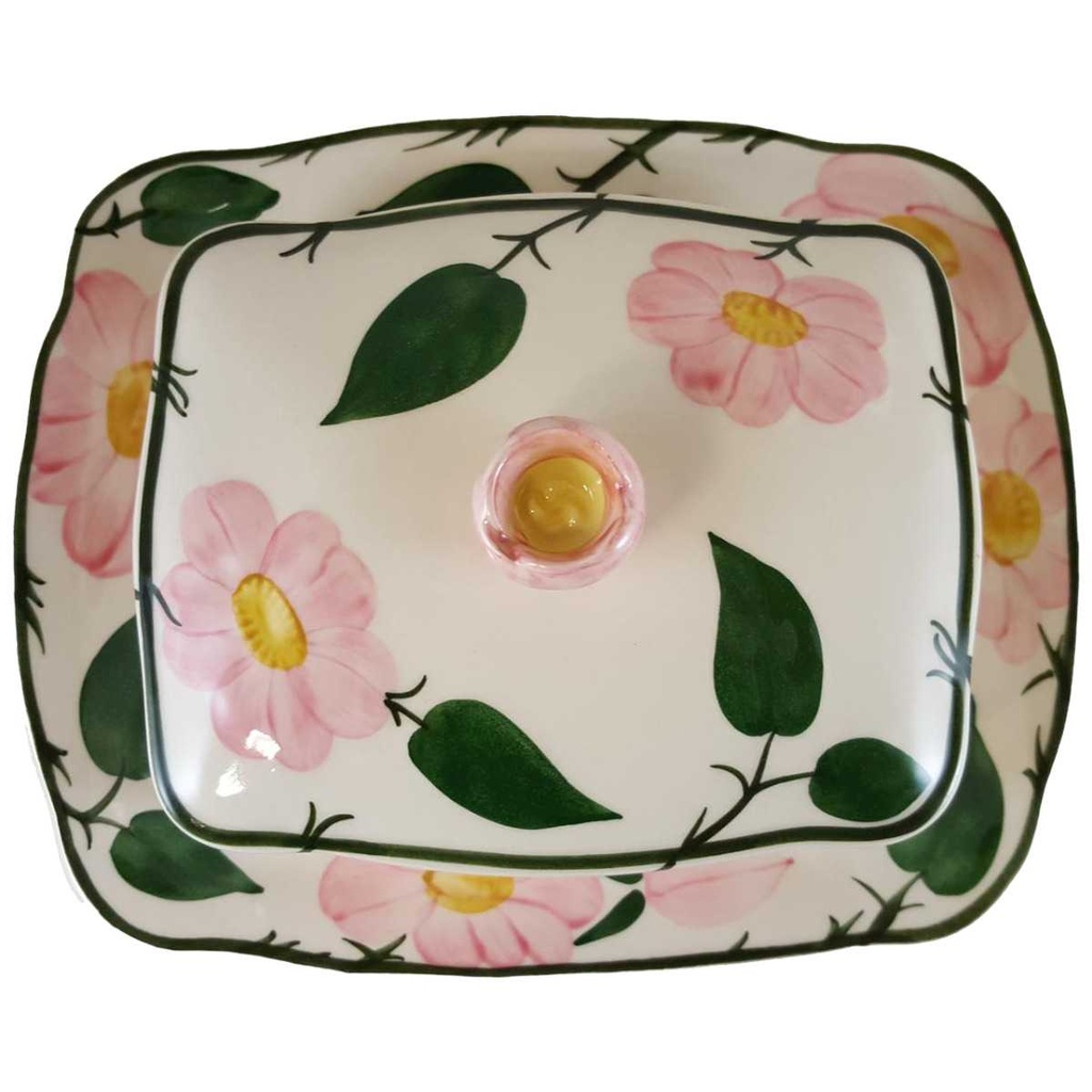 Butterdose 2tlg Villeroy & Boch Wildrose gebraucht - sehr gut