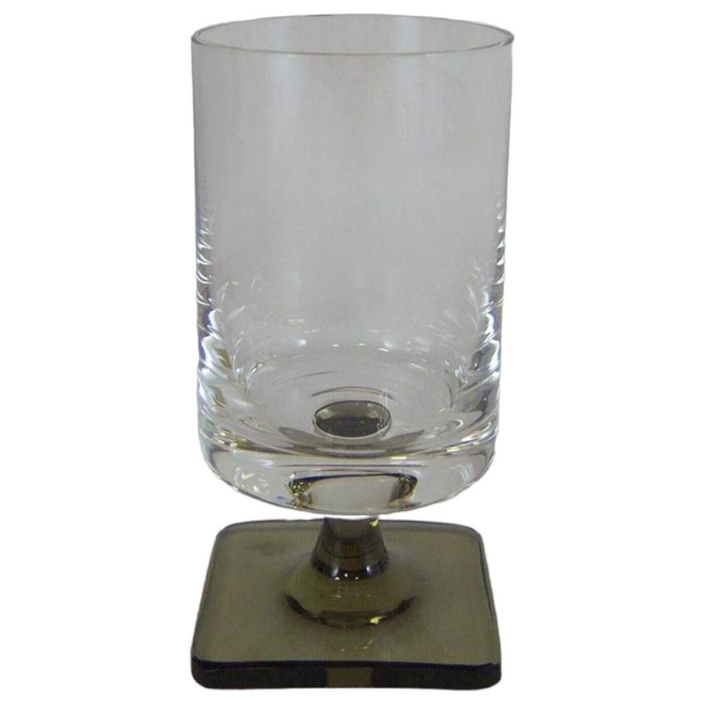 [160122123] Weinglas Weinrömer Überfangglas Rosenthal Rauchglas Georg Jensen Berlin Eckiger Fuß gebraucht - sehr gut