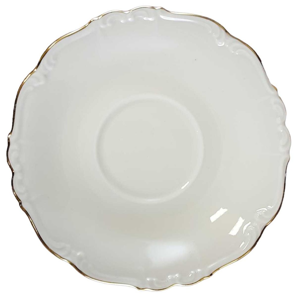 [160126130] Untertasse für Kaffee Goldrand 15 cm Edelstein Bavaria Maria Theresia 15477 Beige gebraucht - sehr gut