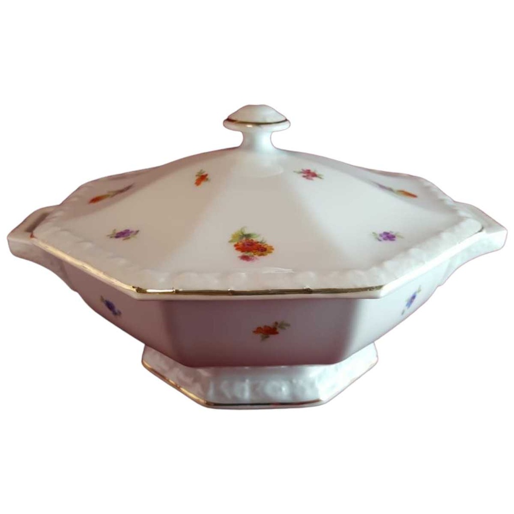 [16021050] Ragoutterrine Suppenterrine Suppenschüssel Terrine Servierschüssel Rosenthal Maria Streublume II. Wahl gebraucht - gut