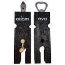 Vintage Adam & Eva Dosenöffner Flaschenöffner Barset Ebenholz schwarz