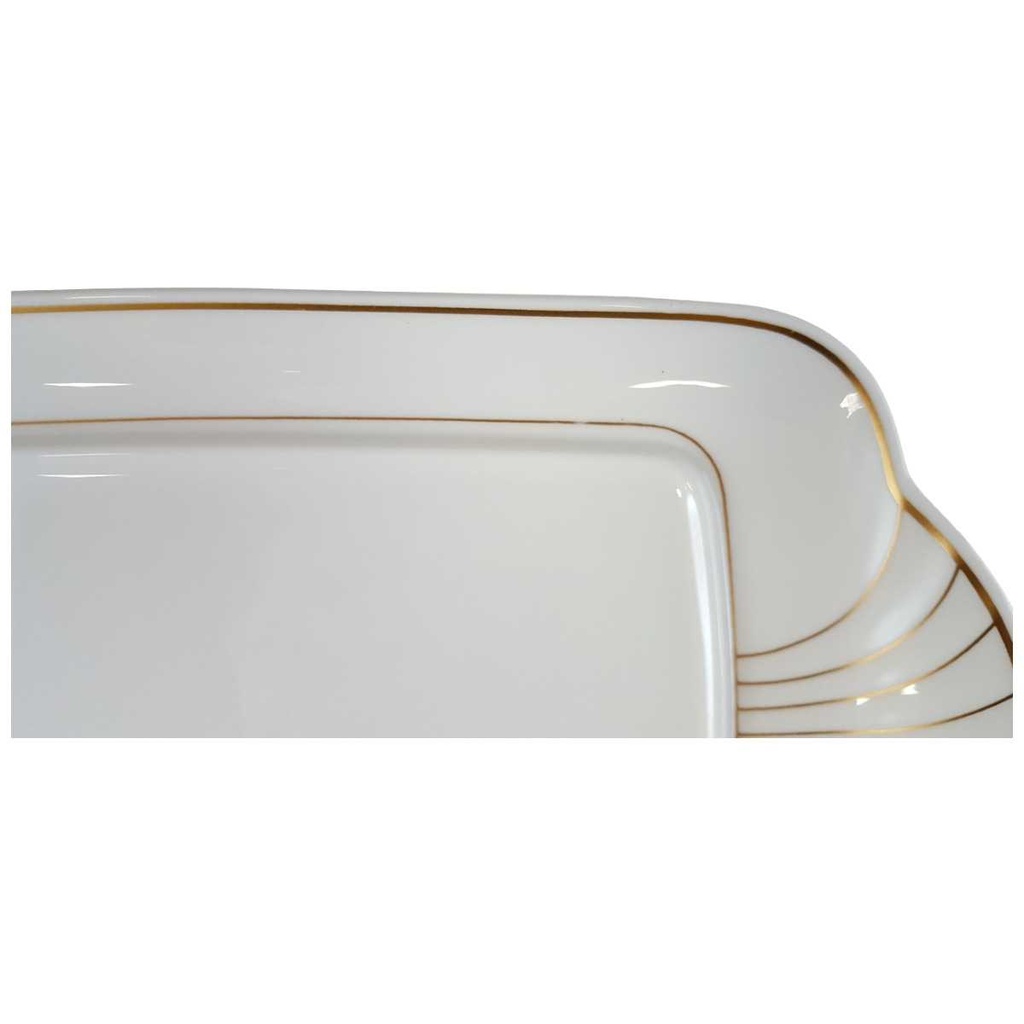 [160426441] Butterplatte 0,25 L Villeroy & Boch Arco Gold Bone China Mettlach gebraucht - gut