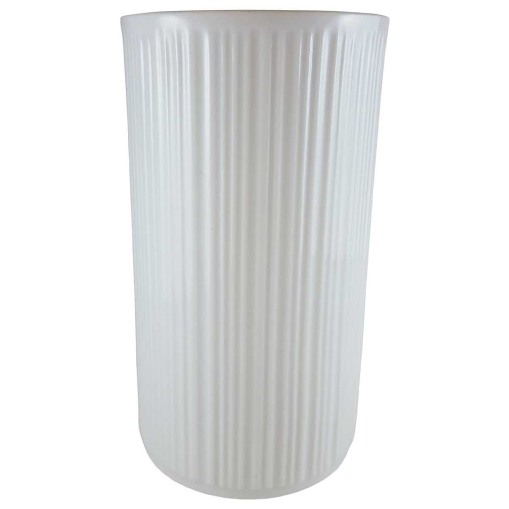 Tischvase Melitta 1-17 Porzellan Rillenoptik 60er 70er Jahre H 16,6 D 9,3 cm