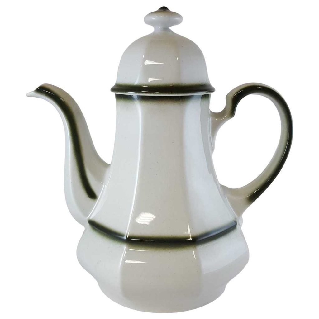 [160429510] Kaffeekanne Kanne 1,3 L Winterling Kirchenlamitz Bergamo Grüner Rand gebraucht - sehr gut