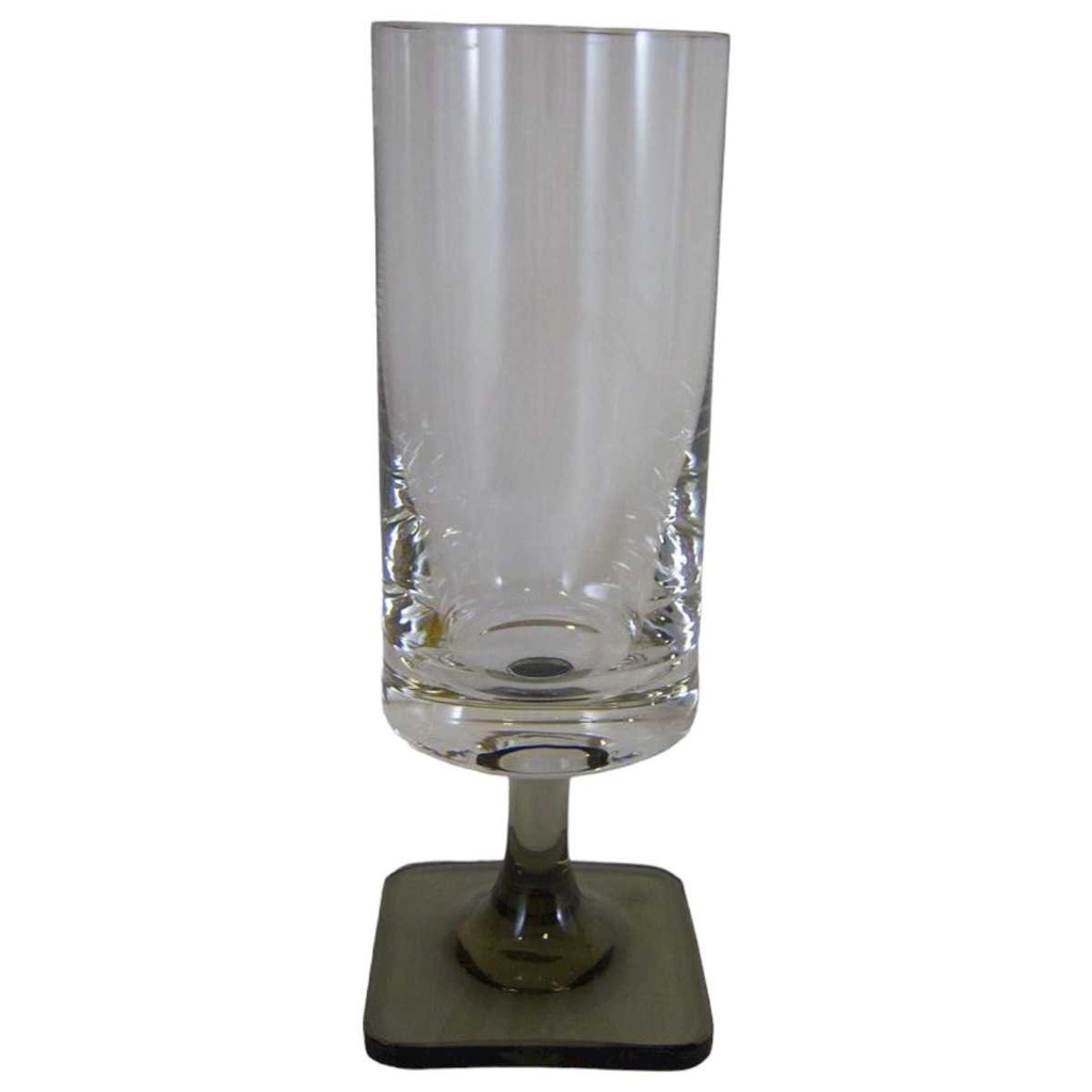 Weinglas Weinrömer Überfangglas mit Gravur Rosenthal Rauchglas Georg Jensen Berlin Eckiger Fuß gebraucht - sehr gut