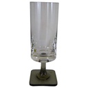 Weinglas Weinrömer Überfangglas mit Gravur Rosenthal Rauchglas Georg Jensen Berlin Eckiger Fuß gebraucht - sehr gut