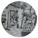 Sammelteller Porzellan CHEMISCHES LABORATORIUM DES 18. JAHRHUNDERTS