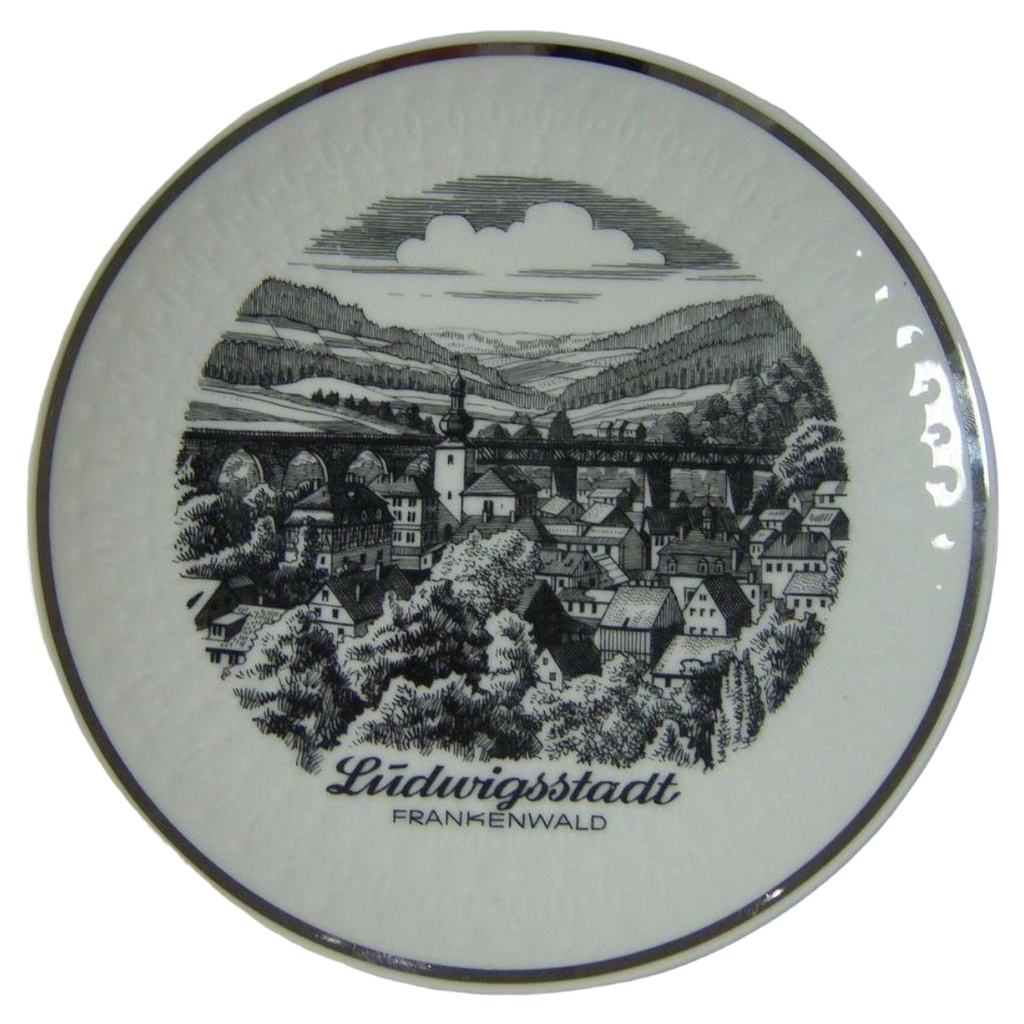 [16080200186] Mitterteich Porzellan Wandteller Sammelteller Lüdwigsstadt Frankenwald D 19,5 cm