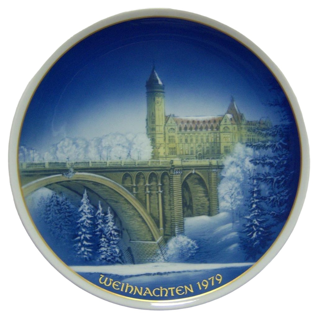 [16080800217] Rosenthal Weihnachtsteller Luxemburg 6. Weihnachten 1979 Helmut Drexler