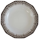 Suppenteller 22 cm Winterling Kirchenlamitz Florida braune Blümchen gebraucht - gut