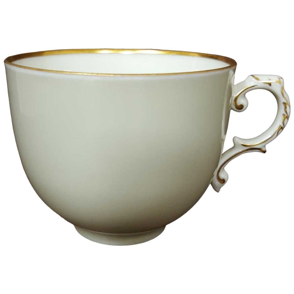 [16081900304] Kaffeetasse Tasse Goldrand Fürstenberg Alt Rose 02575 gebraucht - gut
