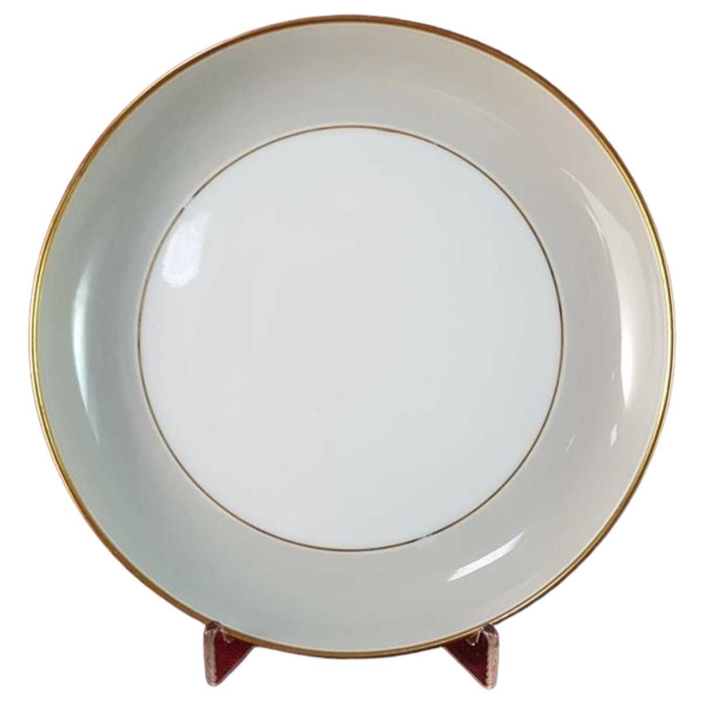 [16081900305] Kuchenteller Dessertteller Frühstücksteller Goldrand 18,2 cm Fürstenberg Alt Rose 02575 gebraucht - gut